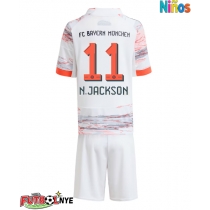 Camiseta Bayern Munich Nicolas Jackson #11 Visitante Equipación para niños 2025-26 manga corta (+ pantalones cortos)